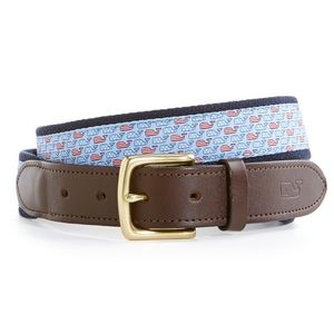 Vineyard Vines Belt Whale Red White Blue sz 36